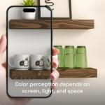 Rustic Wood Floating Shelves Set of 2 - Walnut