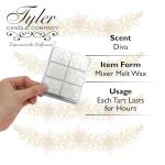 Lumintrail Tyler Candle Mixer Melts, Diva Scent, Set of 4 Scented Wax Tarts for Wax Warmers (6 Tarts per Bar, 24 Tarts Total)- Bundle with a Stain Remover Pen - Wax Melt Warmer for Home Fragrance