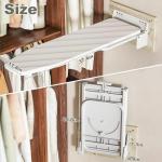 Heavy Duty Ironing Board 37.40"x11.80" Extreme Stability Wall Mount Ironing Boards Space Saving Folding Ironing Board with Heat Resistant Cover for Home Laundry Room Dorm White and Grey