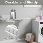 Heavy Duty Ironing Board 37.40"x11.80" Extreme Stability Wall Mount Ironing Boards Space Saving Folding Ironing Board with Heat Resistant Cover for Home Laundry Room Dorm White and Grey