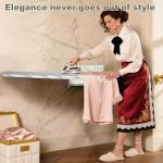 Heavy Duty Ironing Board 37.40"x11.80" Extreme Stability Wall Mount Ironing Boards Space Saving Folding Ironing Board with Heat Resistant Cover for Home Laundry Room Dorm White and Grey