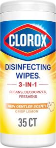 Clorox Bleach-Free Wipes, Crisp Lemon, 35 Count