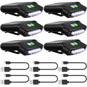 LED Clip-on Cap Lights - Rechargeable & Waterproof