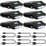 LED Clip-on Cap Lights - Rechargeable & Waterproof