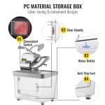 VEVOR 110V Commercial Ice Crusher 661LBS/H, ETL Approved 300W Electric Snow Cone Machine with Dual Blades, Stainless Steel Shaved Ice Machine with Safety On/Off Switch for Family, Restaurants, Bars