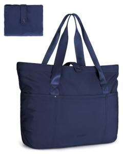 BAGSMART Foldable Zipper Tote Bag 16.5×6×14