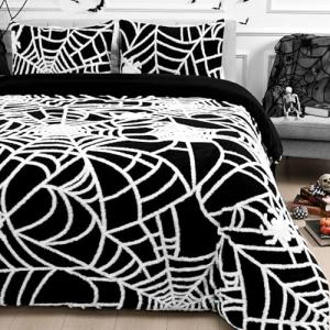 Spooky Spider Web Queen Comforter Set