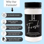 Powerful Fresh Linen Scented Fabric & Upholstery Deodorizer & Freshener Powder. Odor Eliminator,Pet Safe, Multipurpose formula. Use for furniture,carpet,rug,mattresses