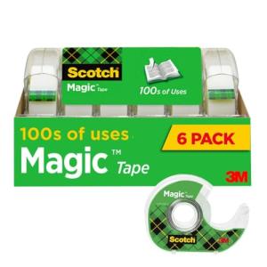 Scotch Magic Tape, 6 Dispensers + Invisible Tape