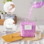 3+1 Pack Laundry Pods Container,Clear Laundry Room Organization Containers,Large Laundry Detergent Powder Storage Containers with Wooden Lids & Labels,Laundry Pods Holder for Scent Booster,Powder,Pods