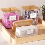 3+1 Pack Laundry Pods Container,Clear Laundry Room Organization Containers,Large Laundry Detergent Powder Storage Containers with Wooden Lids & Labels,Laundry Pods Holder for Scent Booster,Powder,Pods