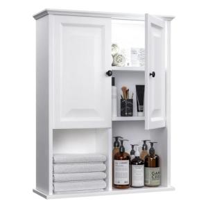 Wall-Mounted Bathroom Cabinet with LED Light