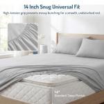 Degrees of Comfort Coolmax Cooling Sheet Set for Full Size Bed, Moisture Wicking for Night Sweats Best Comfort, Cool Sheets for Hot Sleepers During Warm Weather with Deep Pocket 4PC Light Grey