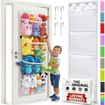 The Original Stuffed Animal Storage (Patented) - Over Door Organizer for Stuffies, Baby Ideas Holder, Toy Plush Storage/Hammock Hanging Storage Net Big Girls Toddler Large Bag Animals Stuffy Behind