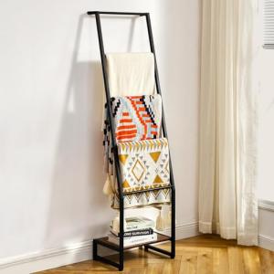 5-Tier Wooden Blanket Ladder for Home Decor