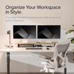 KIVY Dual Monitor Riser with Shelf Oak