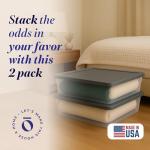 2-Pack Small Clear Storage Bins with Lids