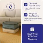 2-Pack Small Clear Storage Bins with Lids