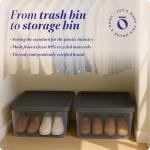 2-Pack Small Clear Storage Bins with Lids