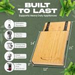 Bamboo Appliance Slider - Wooden Tray for Kitchen Appliances, Coffee Station and Kitchen Organization - Appliance Sliders for Kitchen Appliances, Slider for Coffee Maker