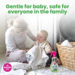 Stain Remover Spray by Dapple Baby, Fragrance Free, 16.9 Fl Oz Spray Bottle - Plant-Based & Hypoallergenic - Baby Laundry Stain Remover for Clothes & Cloth Diapers