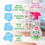 Stain Remover Spray by Dapple Baby, Fragrance Free, 16.9 Fl Oz Spray Bottle - Plant-Based & Hypoallergenic - Baby Laundry Stain Remover for Clothes & Cloth Diapers