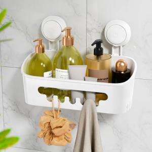 Suction Cup Shower Caddy - Removable Bathroom Organizer
