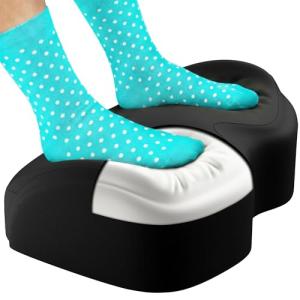 Foot Rest for Under Desk at Work - Memory Foam Office Foot Stool & Under Desk Footrest Leg Elevation Pillow for Gaming & Home Office, Supports Posture