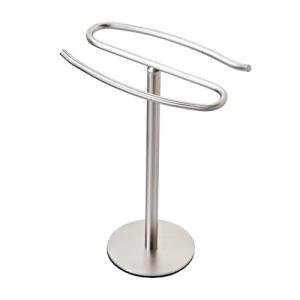 Brushed Nickel Free-Standing Hand Towel Holder