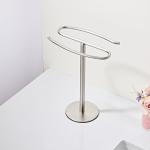 Brushed Nickel Free-Standing Hand Towel Holder
