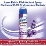 Lysol Fabric Disinfectant Spray, Sanitizing and Antibacterial Spray, For Disinfecting and Deodorizing Soft Furnishings, Lavender Fields 15 Fl. Oz (Pack of 3)