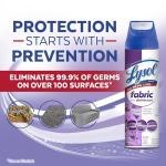 Lysol Fabric Disinfectant Spray, Sanitizing and Antibacterial Spray, For Disinfecting and Deodorizing Soft Furnishings, Lavender Fields 15 Fl. Oz (Pack of 3)