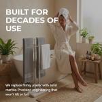 2-Tier Standing Towel Rack with Marble Base