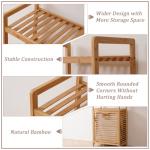 Baveke Laundry Hamper with 2-Tier Shelves & Tilt Out Basket, Laundry Baskets Organizer Hampers Bathroom Storage Shelf for Laundry Room, Bathroom, Nursery, Bedroom, Guest Room, Closet (2 Tier - Large)