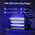 ASPECTEK Electric Bug Zapper, Upgraded UV-LED Light Lamp with a Long Life Span, Low Energy Consumption, Insect Killer for Mosquitos,Flies,Moths,LED Mosquito Trap for Indoor Use