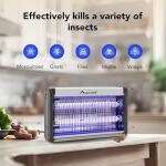 ASPECTEK Electric Bug Zapper, Upgraded UV-LED Light Lamp with a Long Life Span, Low Energy Consumption, Insect Killer for Mosquitos,Flies,Moths,LED Mosquito Trap for Indoor Use