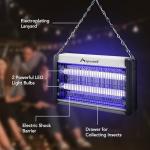 ASPECTEK Electric Bug Zapper, Upgraded UV-LED Light Lamp with a Long Life Span, Low Energy Consumption, Insect Killer for Mosquitos,Flies,Moths,LED Mosquito Trap for Indoor Use