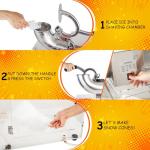 VNN 48L Snow Cone Machine, 500LB/H Commercial Shaved Ice Machine, 300W Electric Ice Shaver Machine, Suitable for Party Activities, Family Gatherings, Events