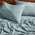 Bare Home Twin XL Sheet Set - Luxury 1800 Ultra-Soft Stonewashed Microfiber - Double Brushed - Deep Pockets - Easy Fit - Breathable Bedding - Sheet Sets & Pillowcases (Twin XL, Sea Spray)