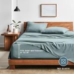 Bare Home Twin XL Sheet Set - Luxury 1800 Ultra-Soft Stonewashed Microfiber - Double Brushed - Deep Pockets - Easy Fit - Breathable Bedding - Sheet Sets & Pillowcases (Twin XL, Sea Spray)