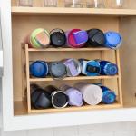 3-Tier Bamboo Water Bottle Organizer for Cabinets