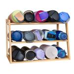 3-Tier Bamboo Water Bottle Organizer for Cabinets