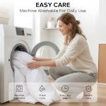 Cozyide White Duvet Cover Queen Size, 3 Pieces Bedding Duvet Covers, Soft Breathable Seersucker Duvet Cover Set with Zipper Closure and Corner Ties (1 Duvet Cover 90"x90" + 2 Pillow Shams 20"x26")