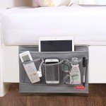 DuomiW Bedside Storage Organizer and Caddy - Grey