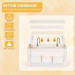 Bedside Organizer with Water Bottle Holder - White
