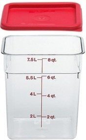 8-Quart Polycarbonate Square Food Storage Container
