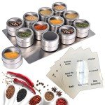 12-Piece Magnetic Spice Jar Set for Easy Organization