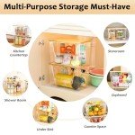 Delamu Stackable Pantry Organizers with Bamboo Tops