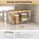 Delamu Stackable Pantry Organizers with Bamboo Tops