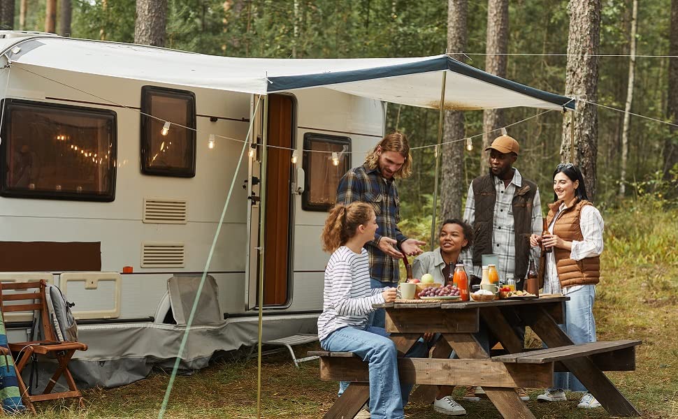 Flame King RV Cooktop Stove with Cover